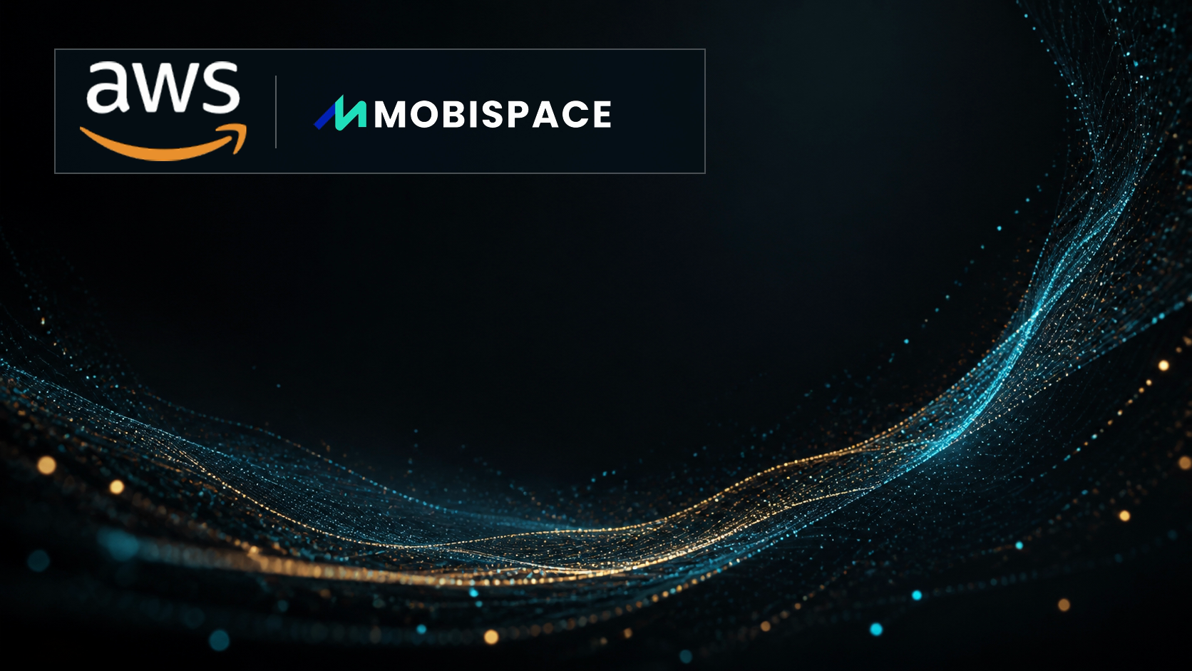 AWSとMobispaceのロゴを配したフィジカルAIのキービジュアル