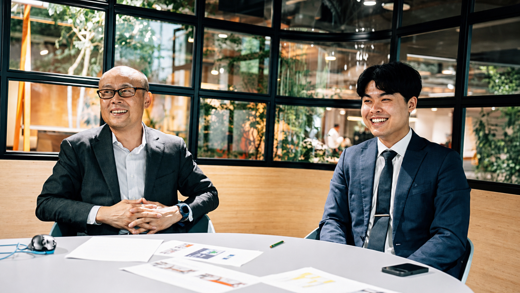 株式会社フジタとモビスペースの対談の様子